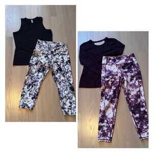 MARIKA | Workout Clothes Bundle | L | Black, Purple, White & Grey